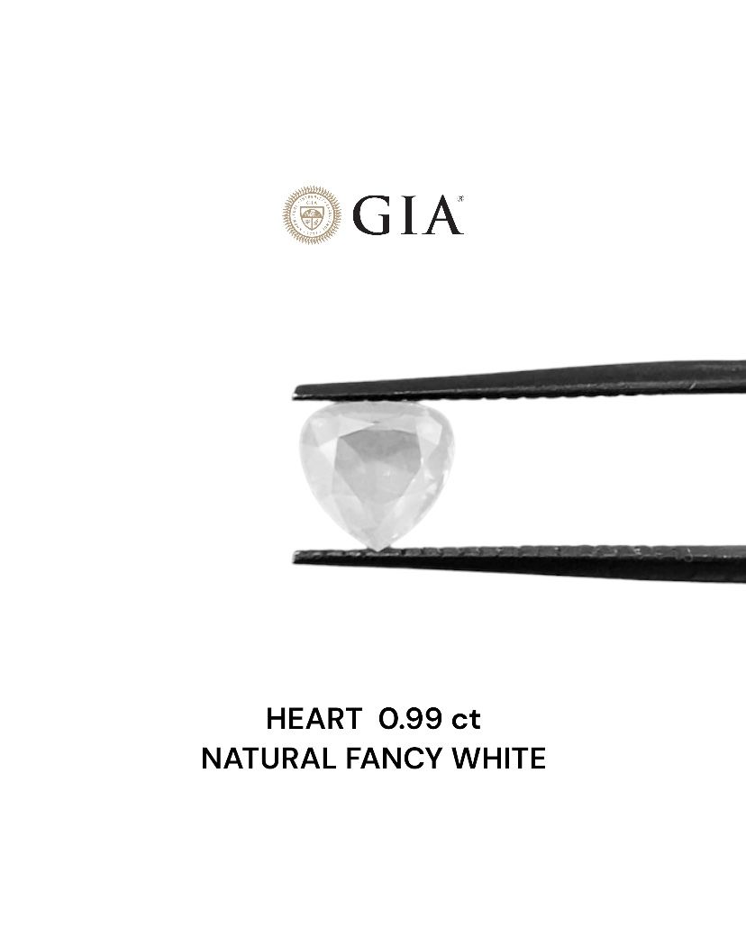 0.99ct Heart WHITE