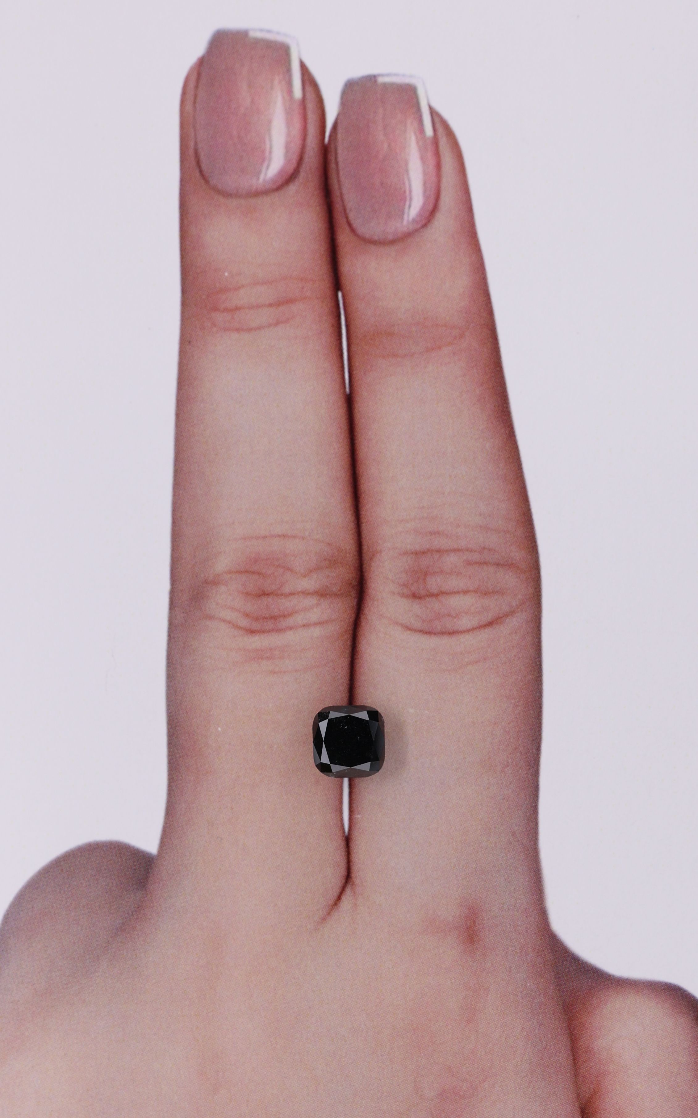 1.48 Carat Cushion brilliant Diamond Fancy Black VVS2