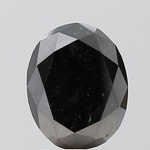 2.54 Carat Oval Diamond Black VVS2