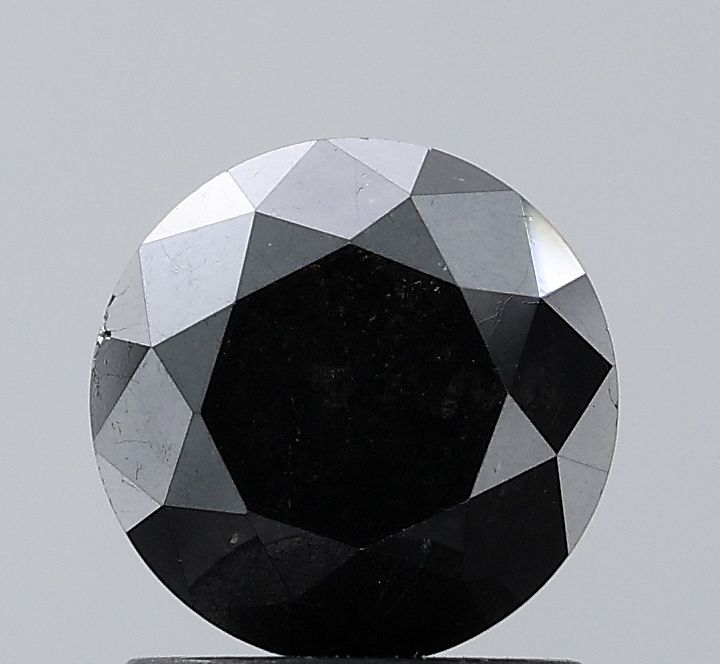 1.65 Carat Round Diamond Black VVS2