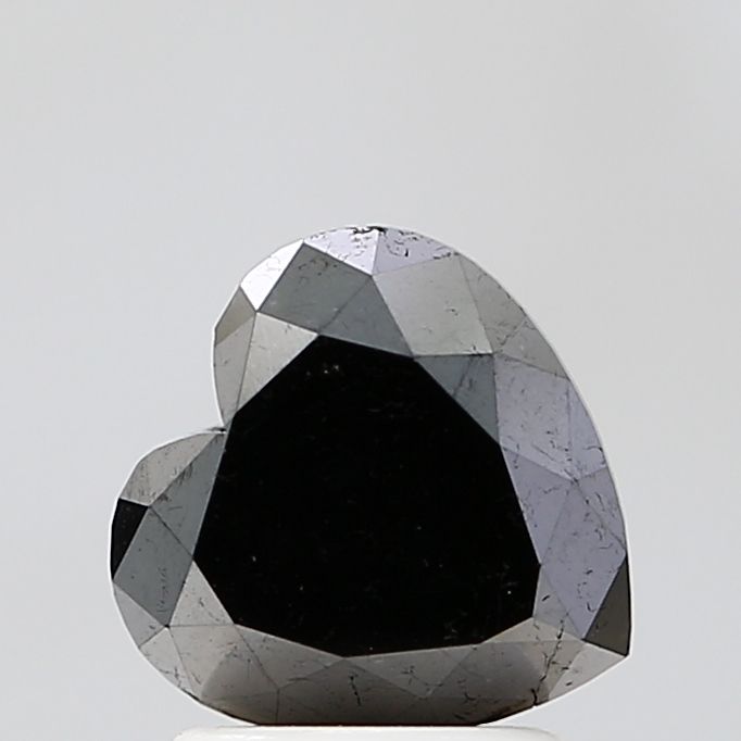 2.32 Carat Heart Diamond Fancy Black VS2