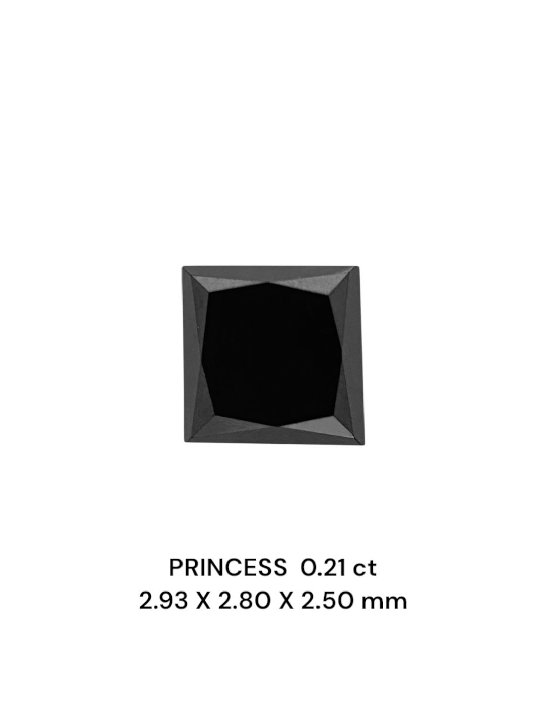 0.21 Carat Princess Diamond Fancy Black VVS2