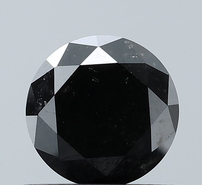 0.74 Carat Round Diamond Black VVS2