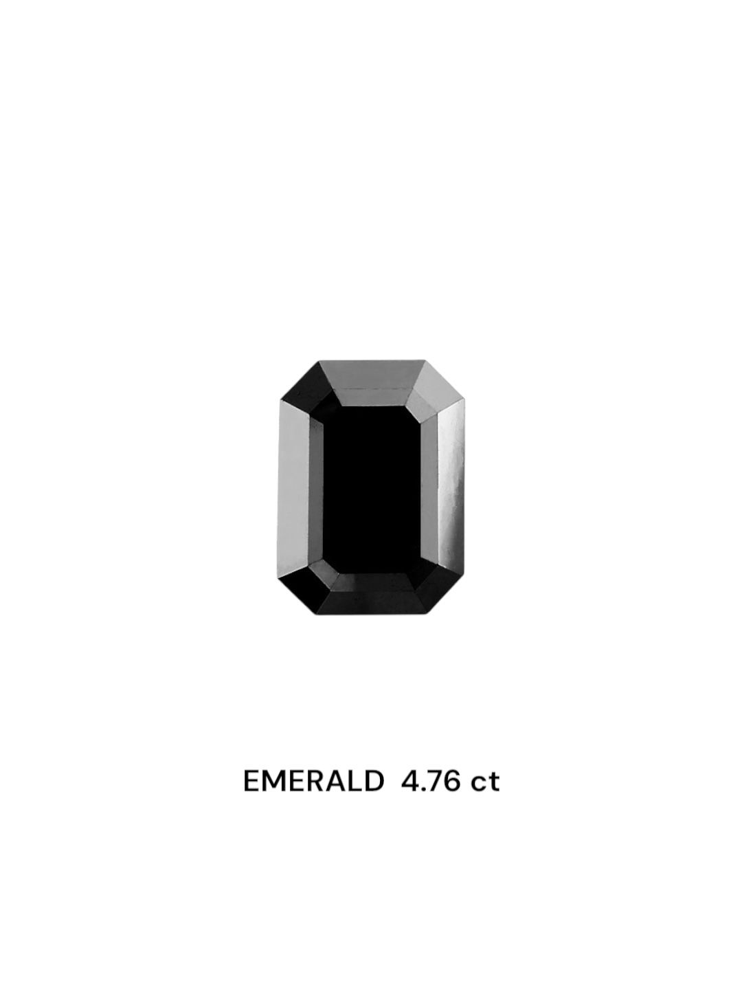 4.76 Carat Emerald Diamond Black 