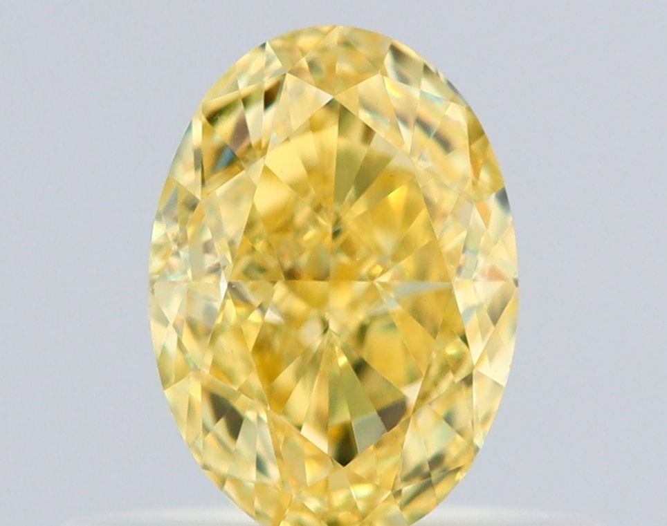 0.5 Carat Oval Diamond Fancy Intense Yellow VS1