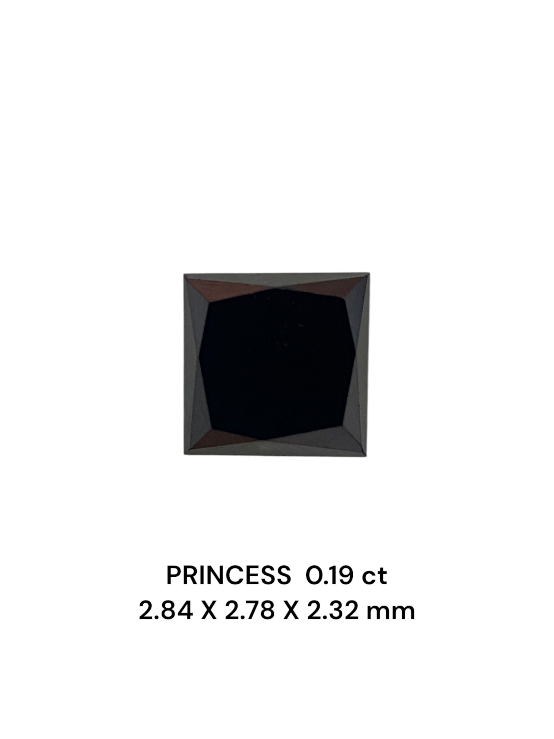 0.19 Carat Princess Diamond Fancy Black VVS2