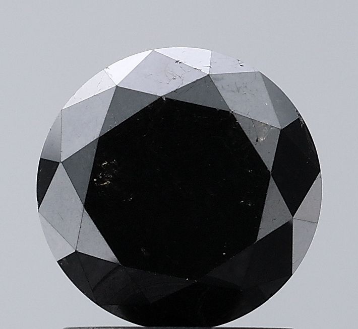 1.89 Carat Round Diamond Black VVS2