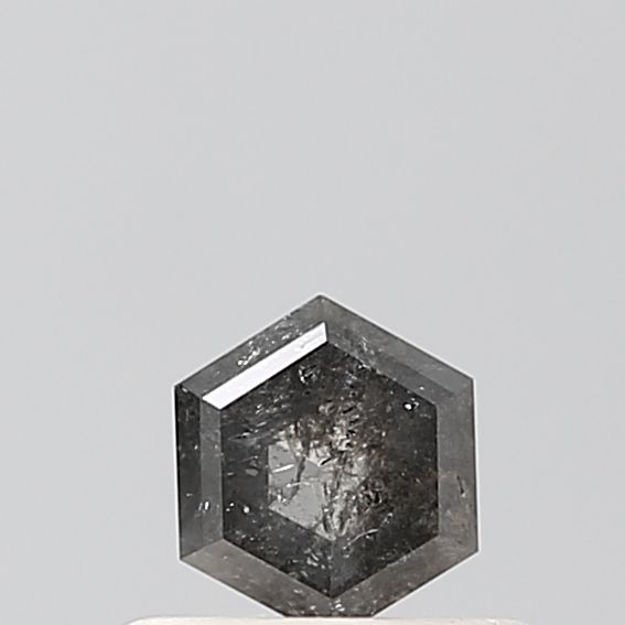 0.34 Carat Hexagonal Diamond Salt and Pepper VS2