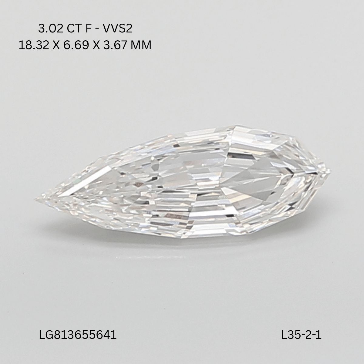 3.02 ct Pear diamond