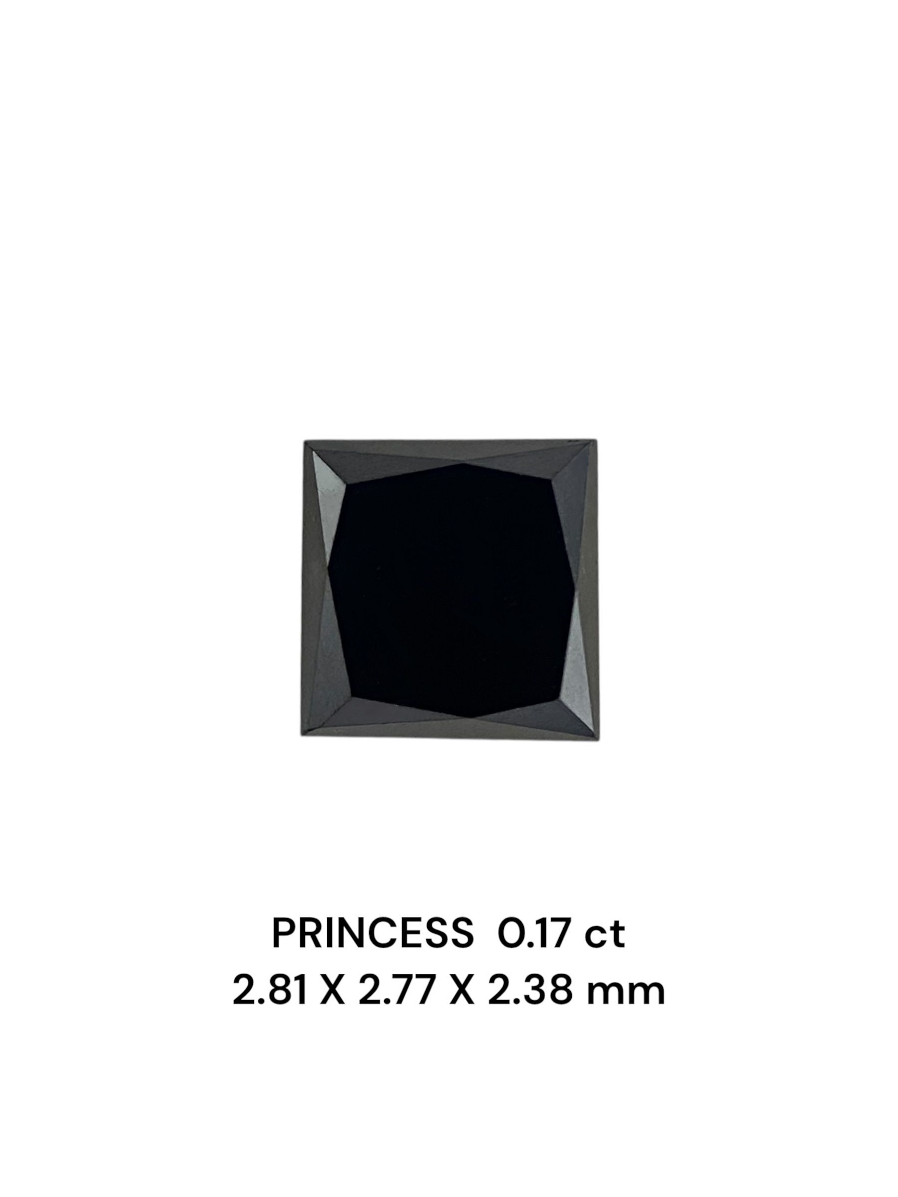 0.17 Carat Princess Diamond Fancy Black VVS2