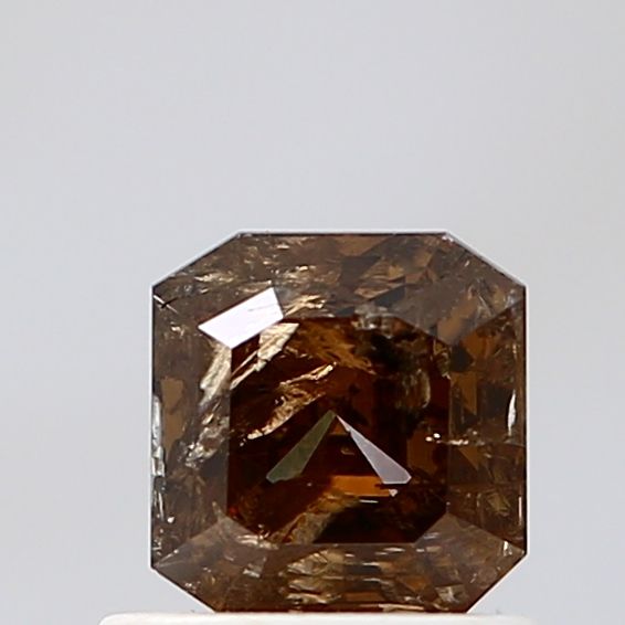 0.87 Carat Emerald Diamond Salt and Pepper VS2