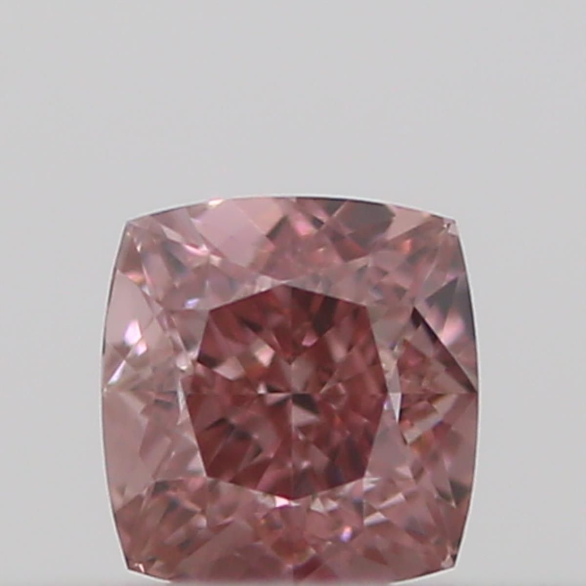 0.09 Carat Cushion brilliant Diamond Fancy Intense Orangey Pink 