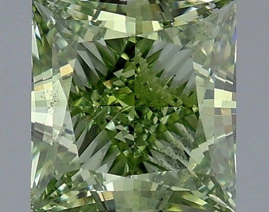 1.3 carat fancy vivid green VS2 EX Cut IGI princess diamond