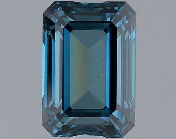 1.11 carat fancy vivid  blue VS1 EX Cut IGI emerald diamond