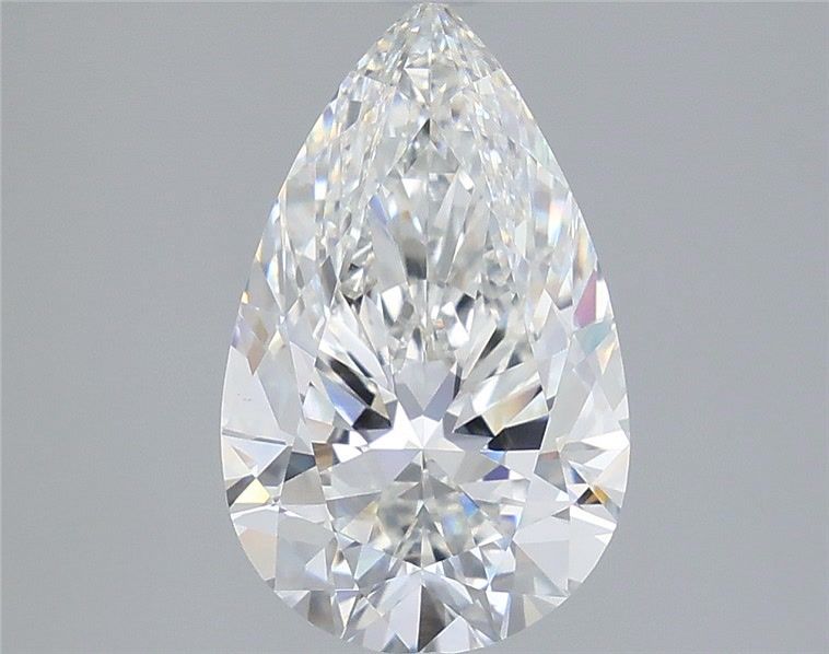 3.49 carat f VVS2 EX Cut IGI pear diamond