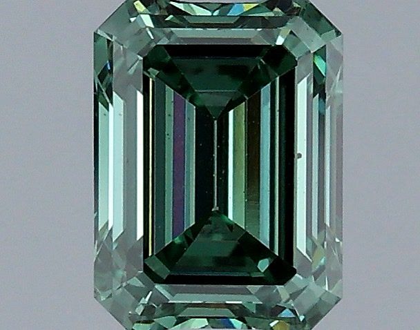 1.03 carat fancy vivid green VS2 EX Cut IGI emerald diamond