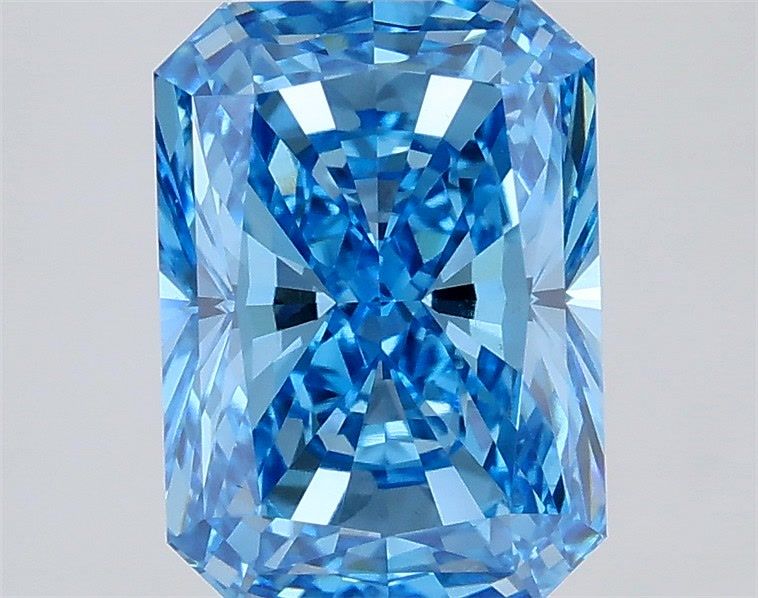 3.09 carat fancy vivid blue VS1 EX Cut IGI radiant diamond